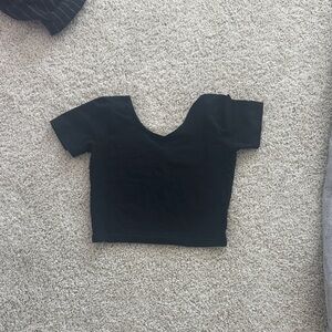 American Apparel Black Crop Top